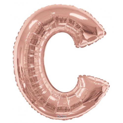 86cm Letter C Rose Gold Foil Balloon #59846 - Each (Pkgd.)