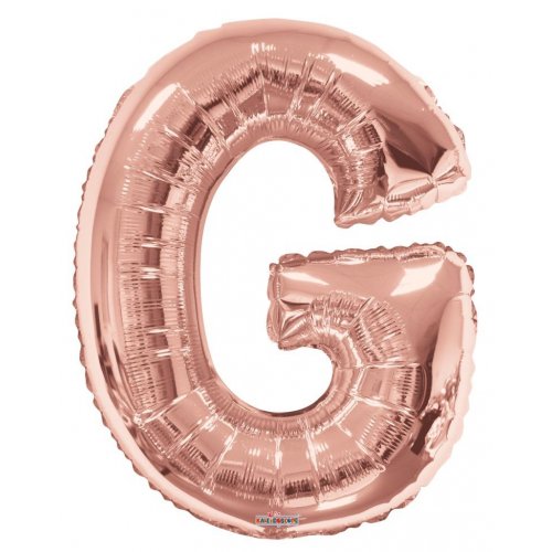 86cm Letter G Rose Gold Foil Balloon #59854 - Each (Pkgd.)