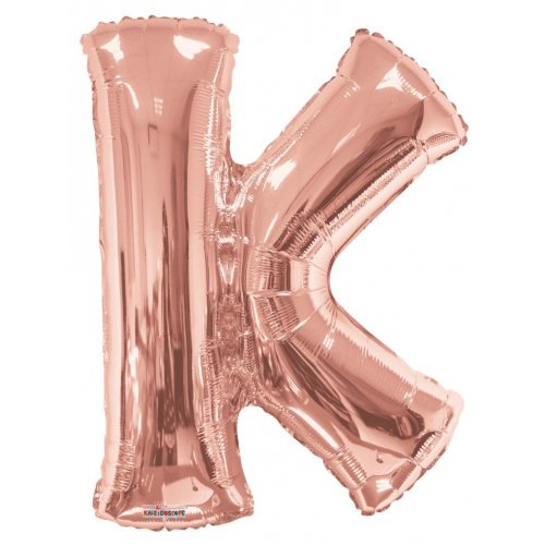 86cm Letter K Rose Gold Foil Balloon #59862 - Each (Pkgd.)