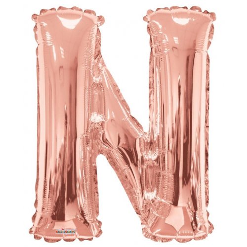 86cm Letter N Rose Gold Foil Balloon #59872 - Each (Pkgd.)