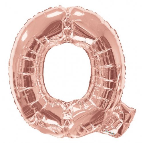 86cm Letter Q Rose Gold Foil Balloon #59878 - Each (Pkgd.)