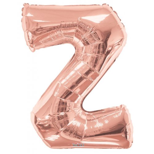 86cm Letter Z Rose Gold Foil Balloon #59899 - Each (Pkgd.)