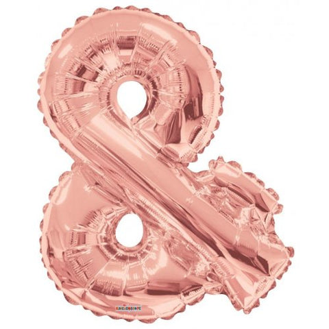 86cm Symbol & And Rose Gold Foil Balloon #59824 - Each (Pkgd.)