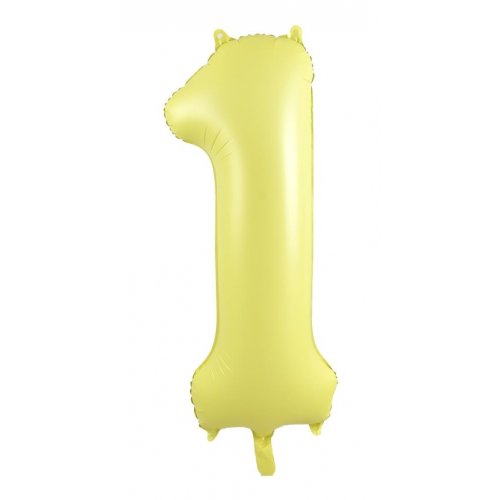 86cm Number Foil Number One Matte YELLOW #213871 - Each (Pkgd.)