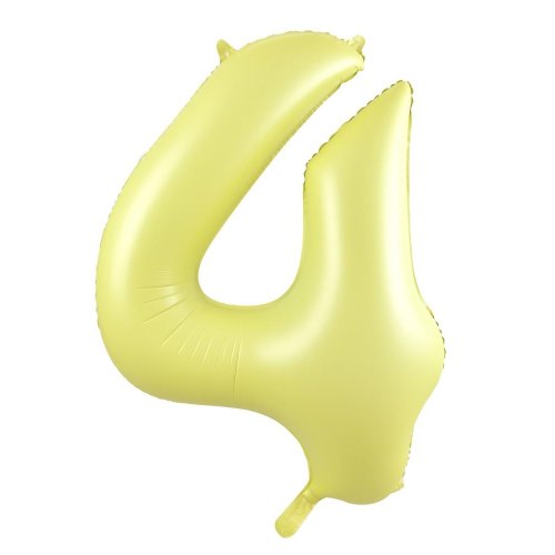 86cm Number Foil Number Four Matte YELLOW #213874 - Each (Pkgd.)