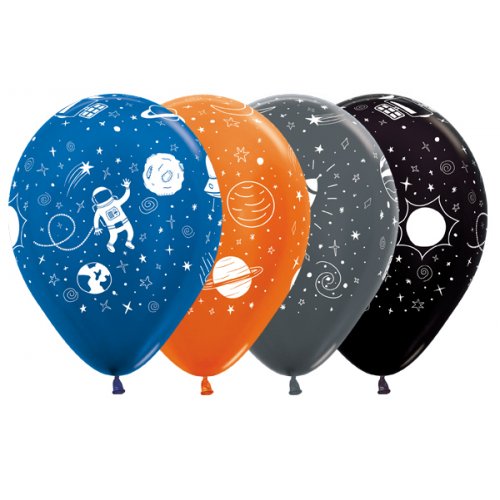 30cm Round Metallic Assorted OUTER SPACE #AP222361 - Pack of 50