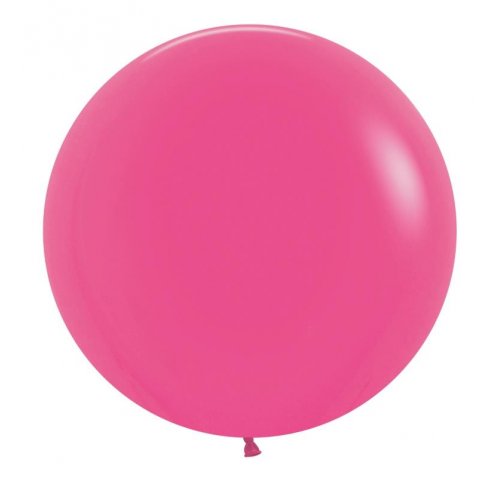 60cm Latex Round Plain Fashion Fuchsia Pink Sempertex #222654 - Pack of 3