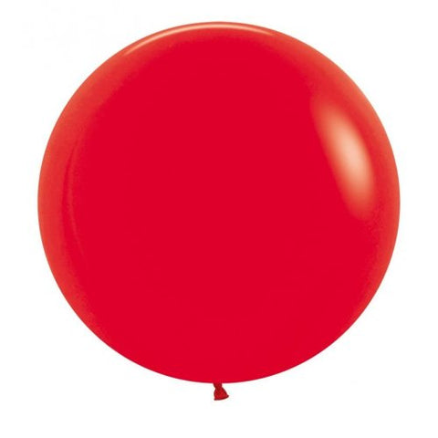 60cm Latex Round Plain Fashion Red Sempertex #222655 - Pack of 3