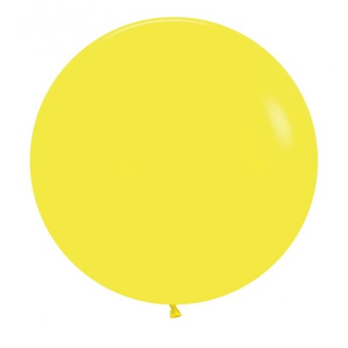 60cm Latex Round Plain Fashion Yellow Sempertex #222656- Pack of 3