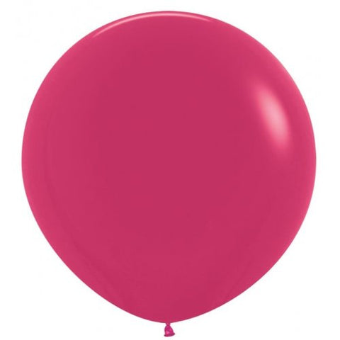 60cm Latex Round Plain Fashion Raspberry Sempertex #222671 - Pack of 3