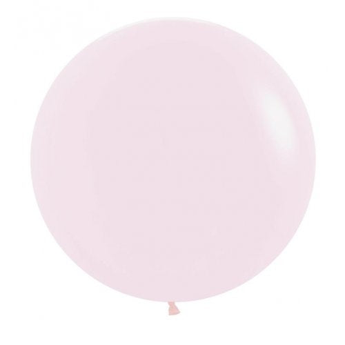 60cm Latex Round Plain Matte Pastel Pink Sempertex #222681 Pack of 3