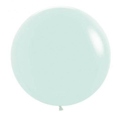 60cm Latex Round Plain Matte Pastel Green Sempertex #5062630 Pack of 10