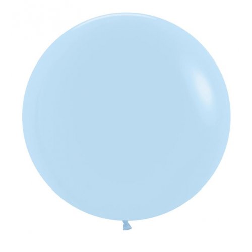 60cm Latex Round Plain Matte Pastel Blue Sempertex #222684 Pack of 3