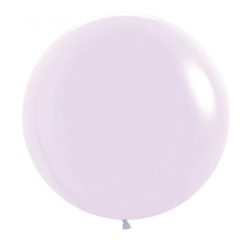 60cm Latex Round Plain Matte Pastel Lilac Sempertex #222685 Pack of 3