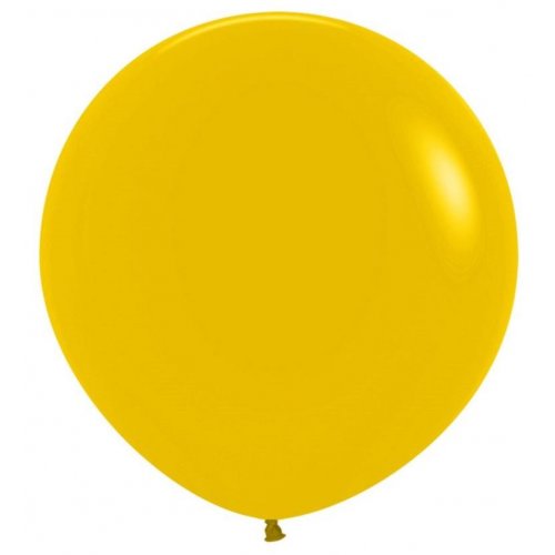 60cm Latex Round Plain Fashion Mustard Sempertex #222689 Pack of 3