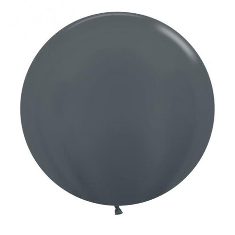 60cm Latex Round Plain Pearl Graphite Sempertex #222695 Pack of 10.