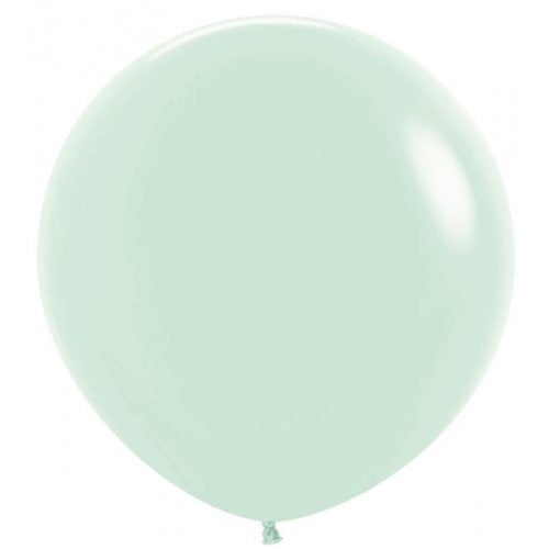 90cm Latex Round Plain Matte Pastel Green Sempertex #222752 Pack of 3