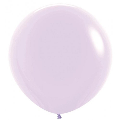 90cm Latex Round Plain Matte Pastel Lilac Sempertex #222754 Pack of 3