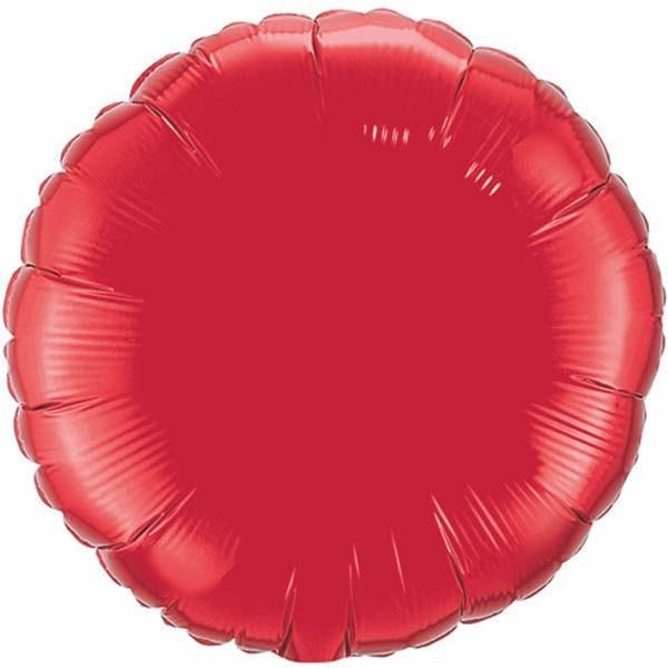 22cm Round Ruby Red Plain Foil #23358 - Each (Unpkgd.) SPECIAL ORDER ITEM