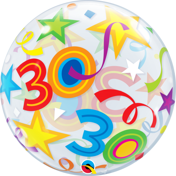 56cm Single Bubble 30 Brilliant Stars #24168 - Each