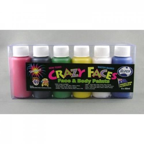 FACE PAINT Primary Asstd Pack of 6 colours #252201