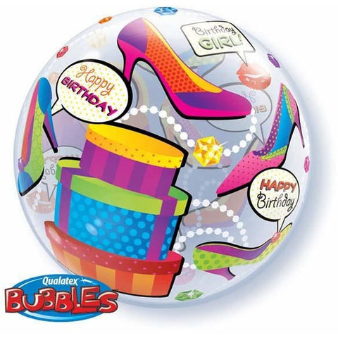 56cm Single Bubble Birthday Girl Shopping Spree #27563 - Each SPECIAL ORDER ITEM