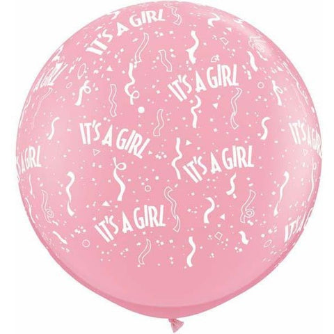 90cm Round Pink It's A Girl-A-Round #29166 - Pack of 2 SPECIAL ORDER ITEM