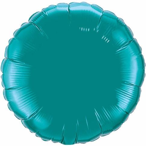 45cm Round Teal Plain Foil #32554 - Each (Unpkgd.) SPECIAL ORDER ITEM