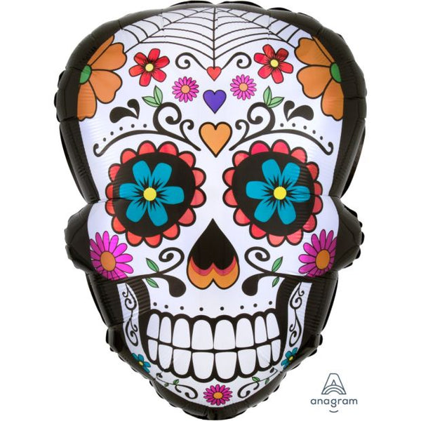 60cm Shape Foil Sugar Skull #35900 - Each (Pkgd.)