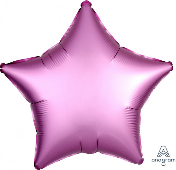 48cm Star FLAMINGO Satin Luxe Plain Foil #HA36823 - Each (pkgd.)