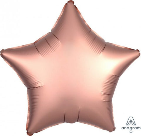 48cm Star ROSE COPPER Satin Luxe Plain Foil #HA36826 - Each (pkgd.)