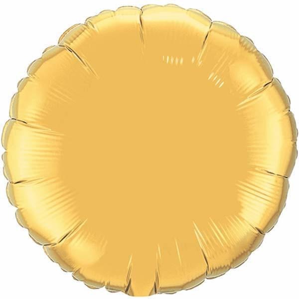 22cm Round Metallic Gold Plain Foil #36335 - Each (Unpkgd.) SPECIAL ORDER ITEM