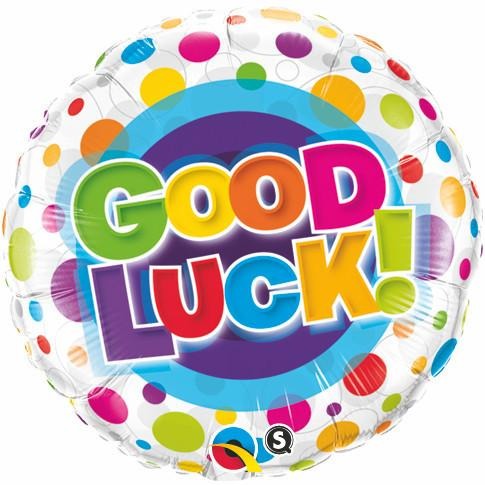 45cm Round Foil Good Luck Colorful Dots #36387 - Each (Pkgd.)