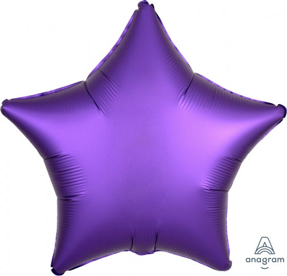 48cm Star PURPLE ROYALE Satin Luxe Plain Foil #HA36820 - Each (pkgd.)