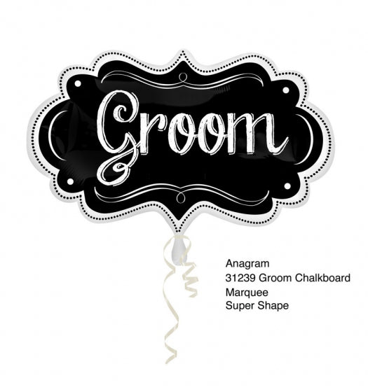 Shape Foil Groom Chalkboard 27