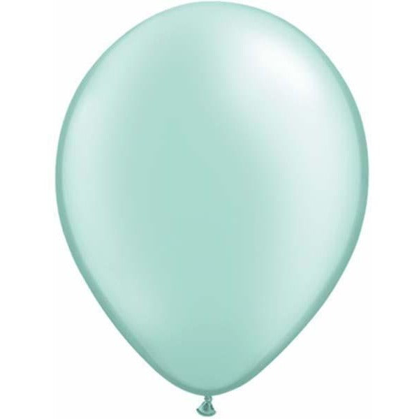 28cm Round Pearl Mint Green Qualatex Plain Latex #39805 - Pack of 25