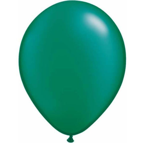 28cm Round Pearl Emerald Qualatex Plain Latex #39817 - Pack of 25