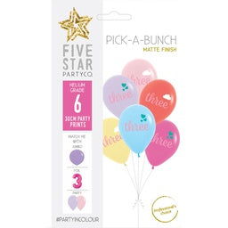 30cm Pick A Bunch THREE Clouds & Hearts- assorted pack of 6 #750064