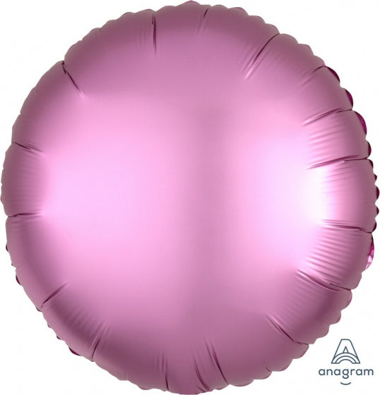 45cm Round Foil FLAMINGO Satin Luxe Plain Foil #HA36821 - Each (pkgd.)