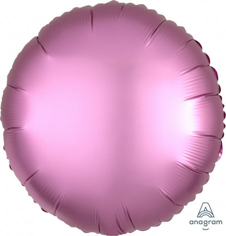 45cm Round Foil FLAMINGO Satin Luxe Plain Foil #HA36821 - Each (pkgd.)