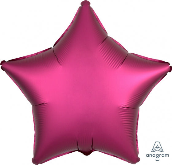 48cm Star POMEGRANATE Satin Luxe Plain Foil #HA36829 - Each (pkgd.)