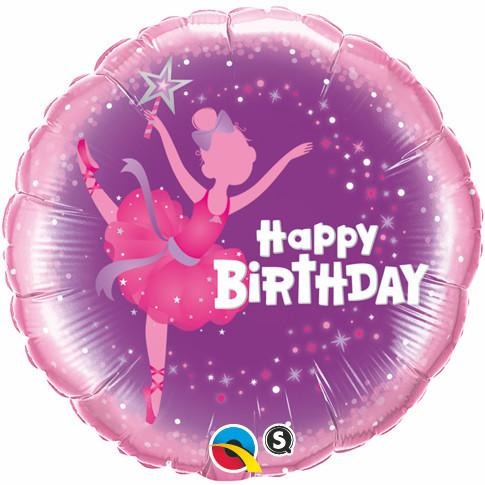 45cm Round Foil Birthday Ballerina #41681 - Each (Pkgd.) SPECIAL ORDER ITEM