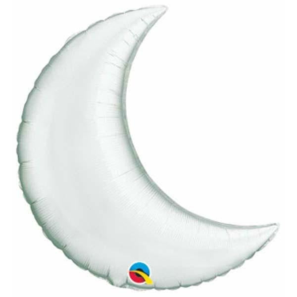 22cm Crescent Moon Foil Silver Plain Foil #42123 - Each (Unpkgd.)