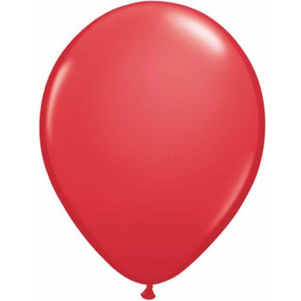 28cm Round Red Qualatex Plain Latex #43790 - Pack of 100