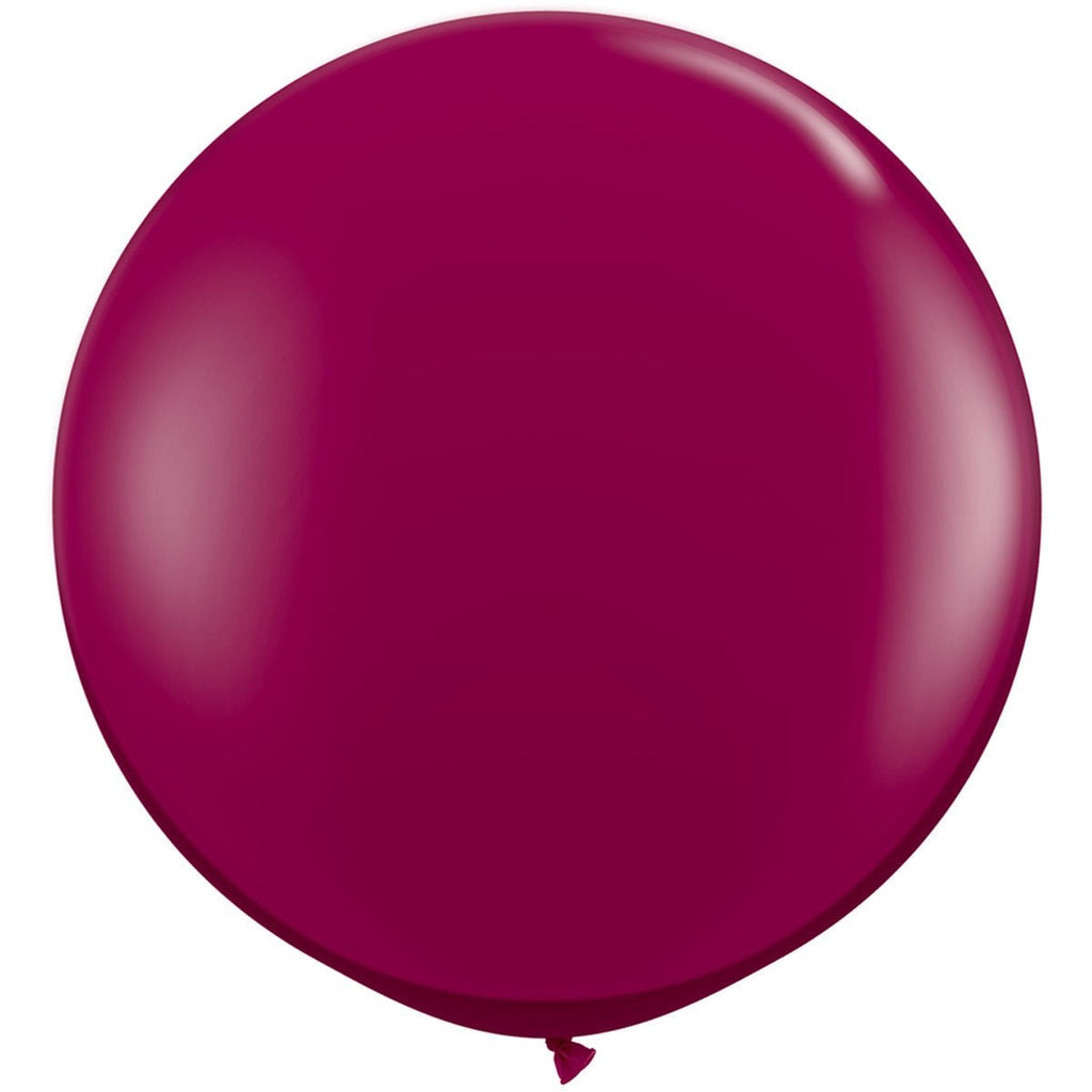 90cm Round Sparkling Burgundy Qualatex Plain Latex #43367 - Pack of 2 SPECIAL ORDER ITEM