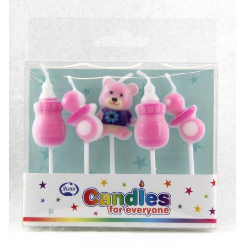 CANDLE Baby Shower GIRL pack of 5 #442501