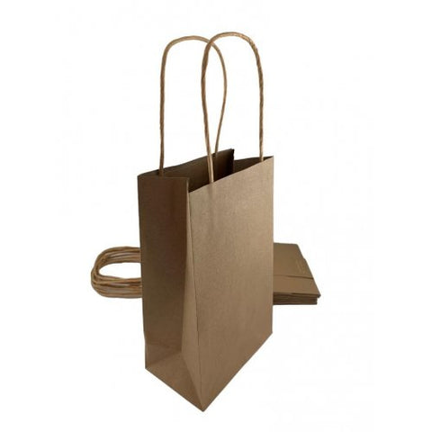 Paper Party Bag 215x130x80mm KRAFT Pk5 #465829