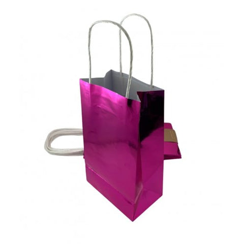 Paper Party Bag 215x130x80mm MET PINK Pk5 #465851