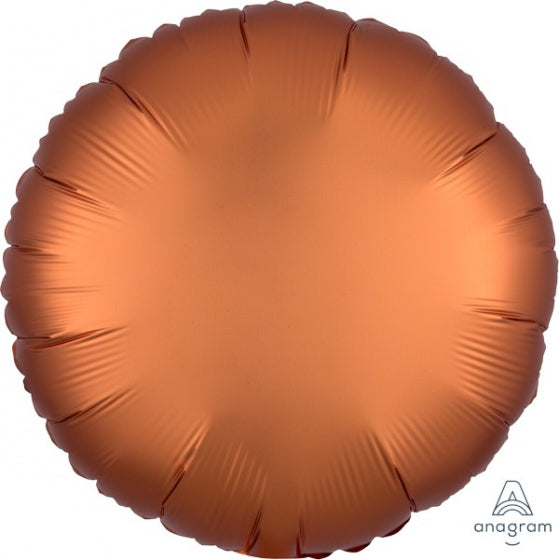 45cm Round Foil AMBER Satin Luxe Plain Foil #HA38580 - Each (pkgd.)