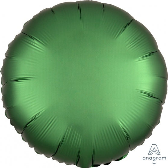 45cm Round Foil EMERALD Satin Luxe Plain Foil #HA38586 - Each (pkgd.)